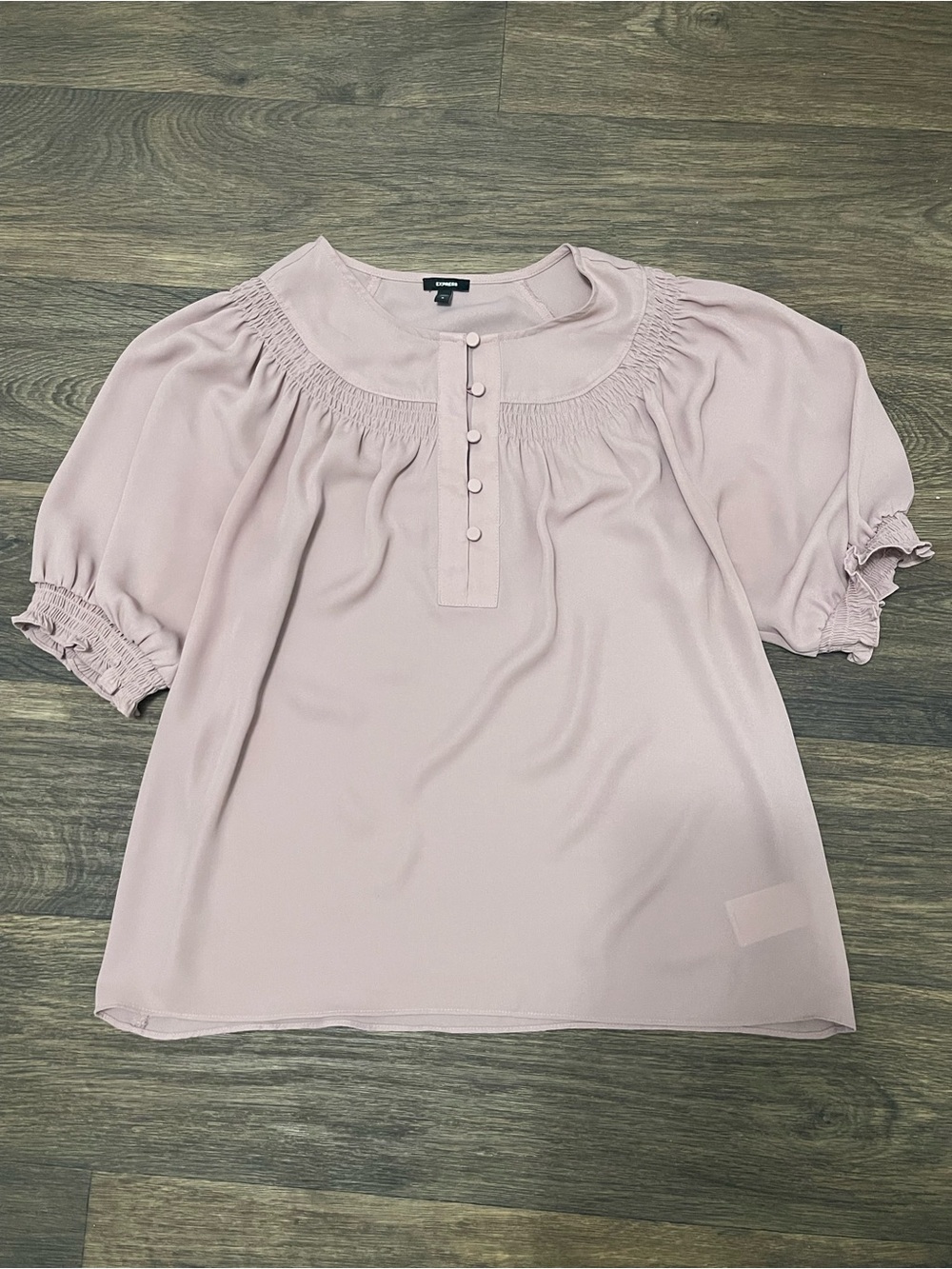 Express Puff Sleeve Sheer Top